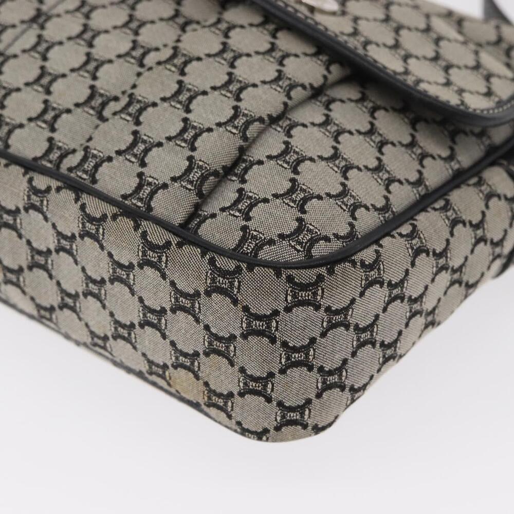 CELINE Macadam Canvas Shoulder Bag Gray Silver Auth ep11913 - Picture 14 of 16